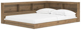 Deanlow Honey Full Bookcase Storage Bed - Ella Furniture
