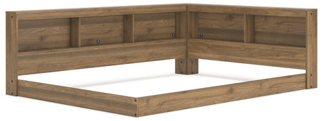Deanlow Honey Full Bookcase Storage Bed - Ella Furniture