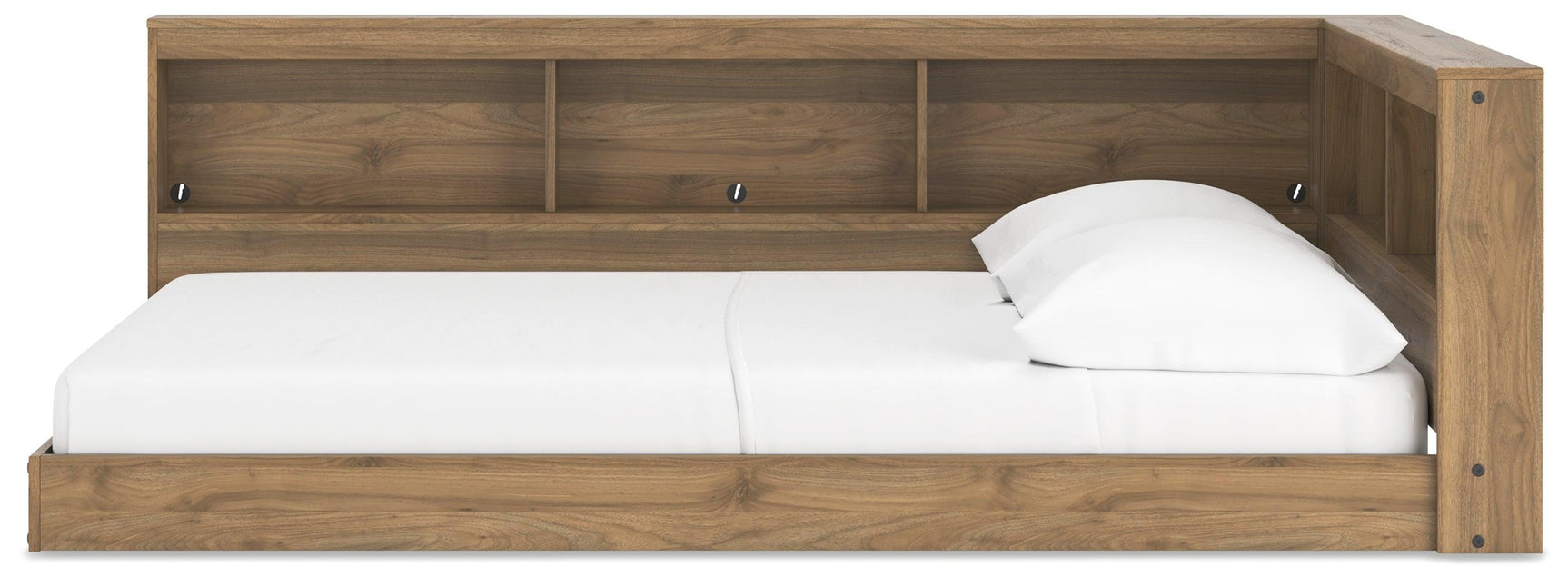 Deanlow Honey Full Bookcase Storage Bed - Ella Furniture