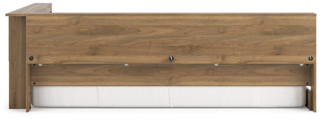 Deanlow Honey Full Bookcase Storage Bed - Ella Furniture