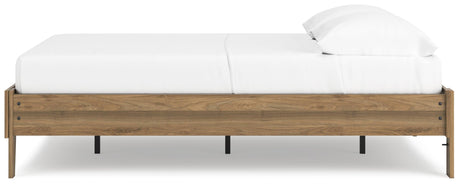 Deanlow Honey Full Platform Bed - Ella Furniture