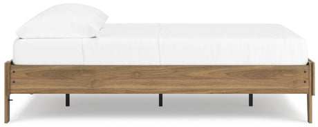 Deanlow Honey Full Platform Bed - Ella Furniture