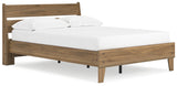 Deanlow Honey Full Platform Panel Bed - Ella Furniture