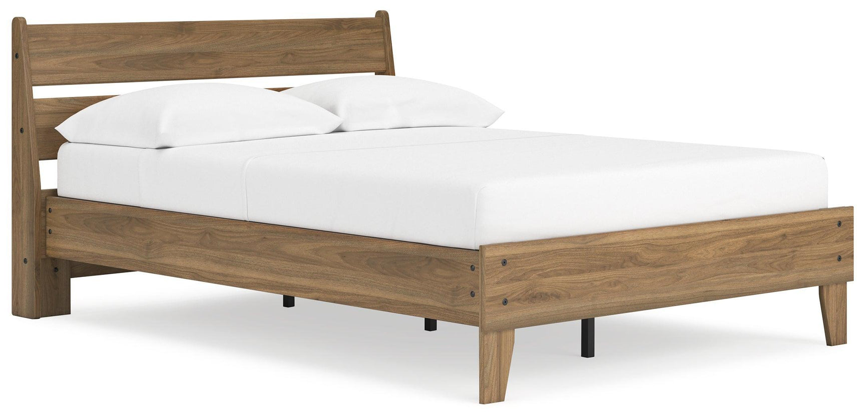 Deanlow Honey Full Platform Panel Bed - Ella Furniture