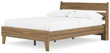 Deanlow Honey Full Platform Panel Bed - Ella Furniture