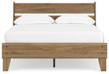 Deanlow Honey Full Platform Panel Bed - Ella Furniture