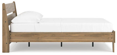 Deanlow Honey Full Platform Panel Bed - Ella Furniture