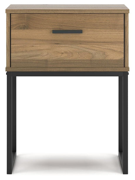 Deanlow Honey Nightstand - Ella Furniture