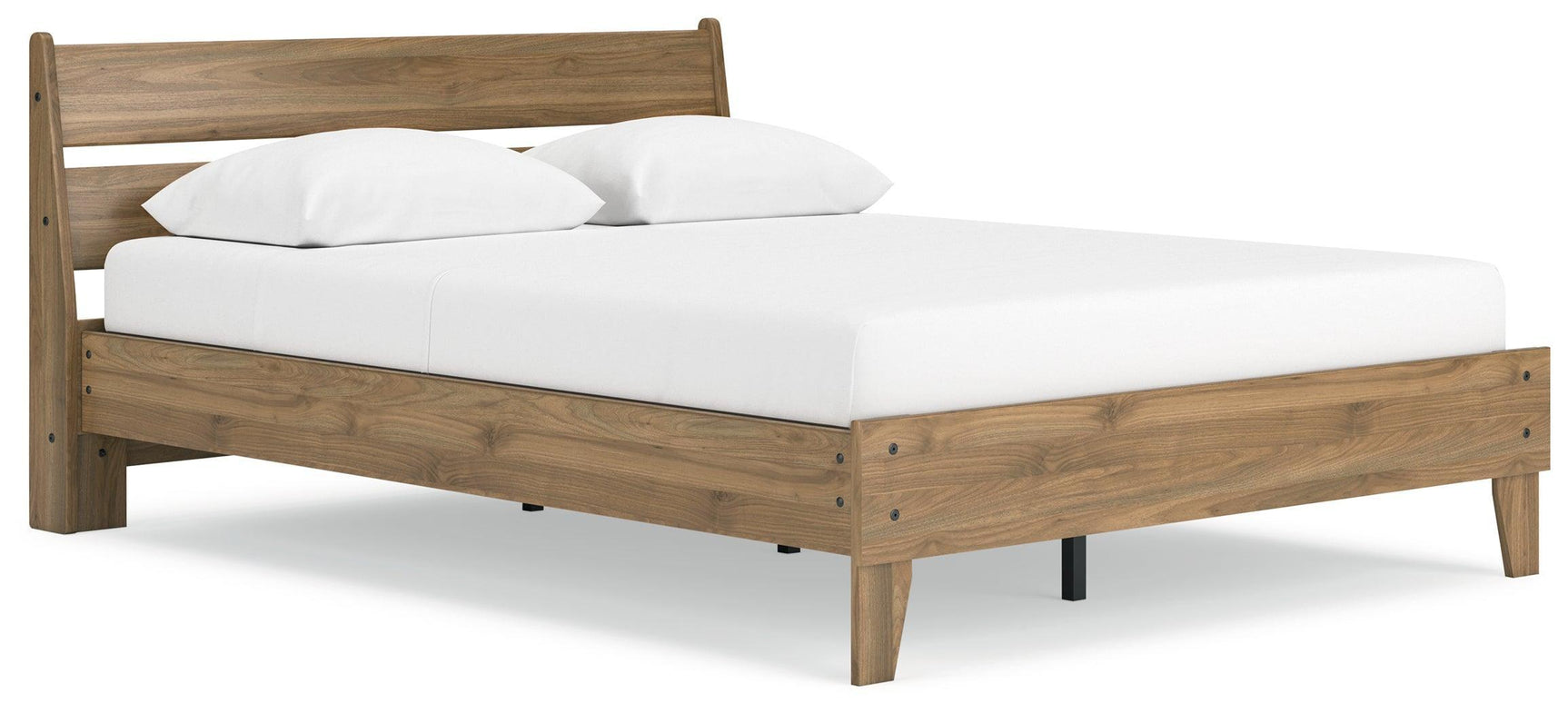 Deanlow Honey Queen Platform Panel Bed - Ella Furniture