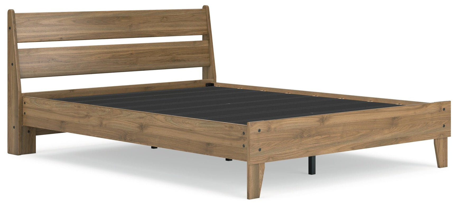 Deanlow Honey Queen Platform Panel Bed - Ella Furniture