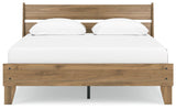 Deanlow Honey Queen Platform Panel Bed - Ella Furniture