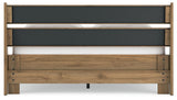 Deanlow Honey Queen Platform Panel Bed - Ella Furniture