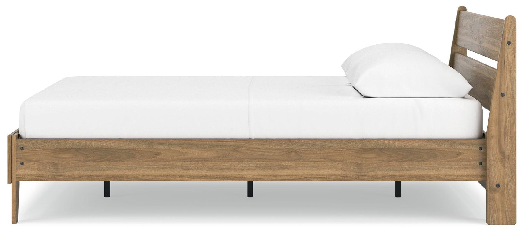 Deanlow Honey Queen Platform Panel Bed - Ella Furniture