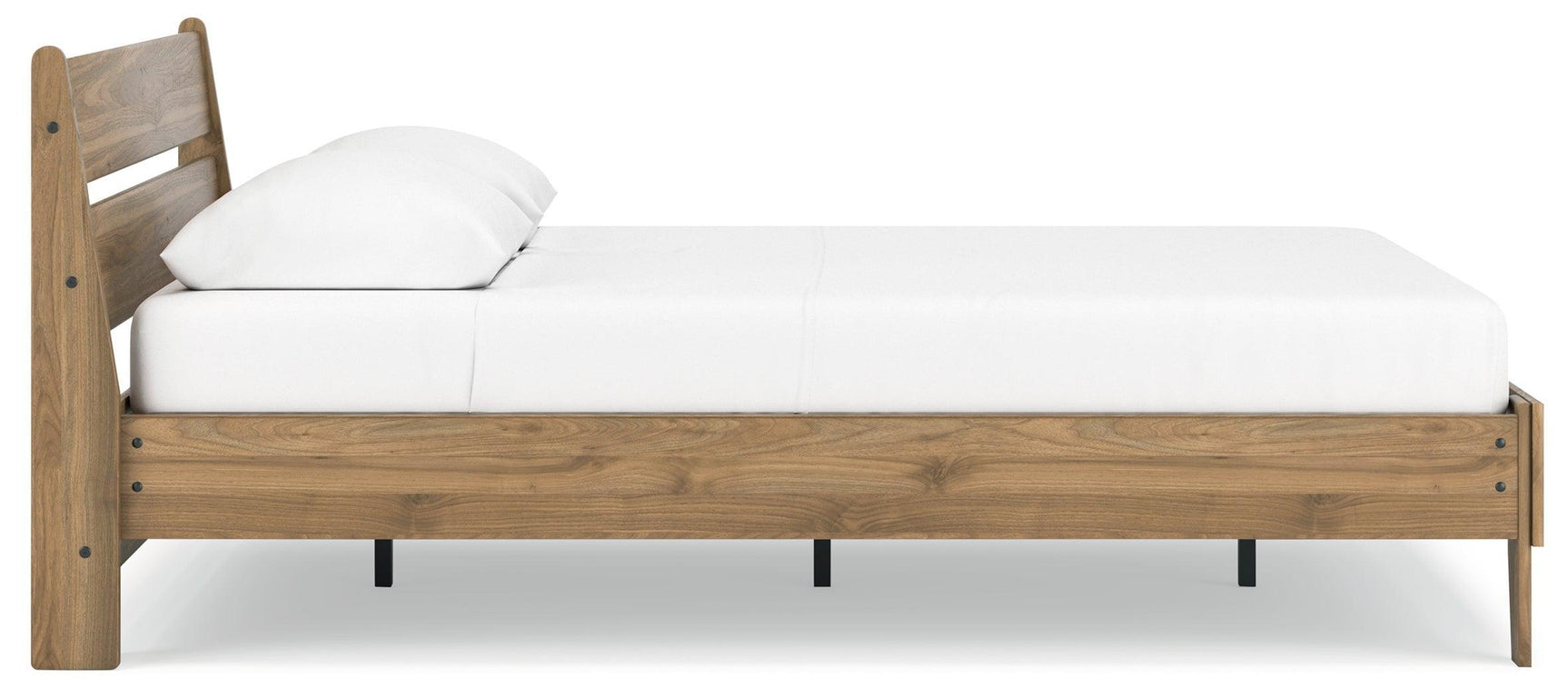 Deanlow Honey Queen Platform Panel Bed - Ella Furniture