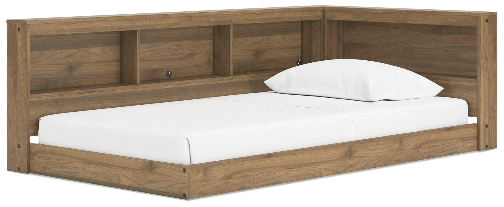 Deanlow Honey Twin Bookcase Storage Bed - Ella Furniture
