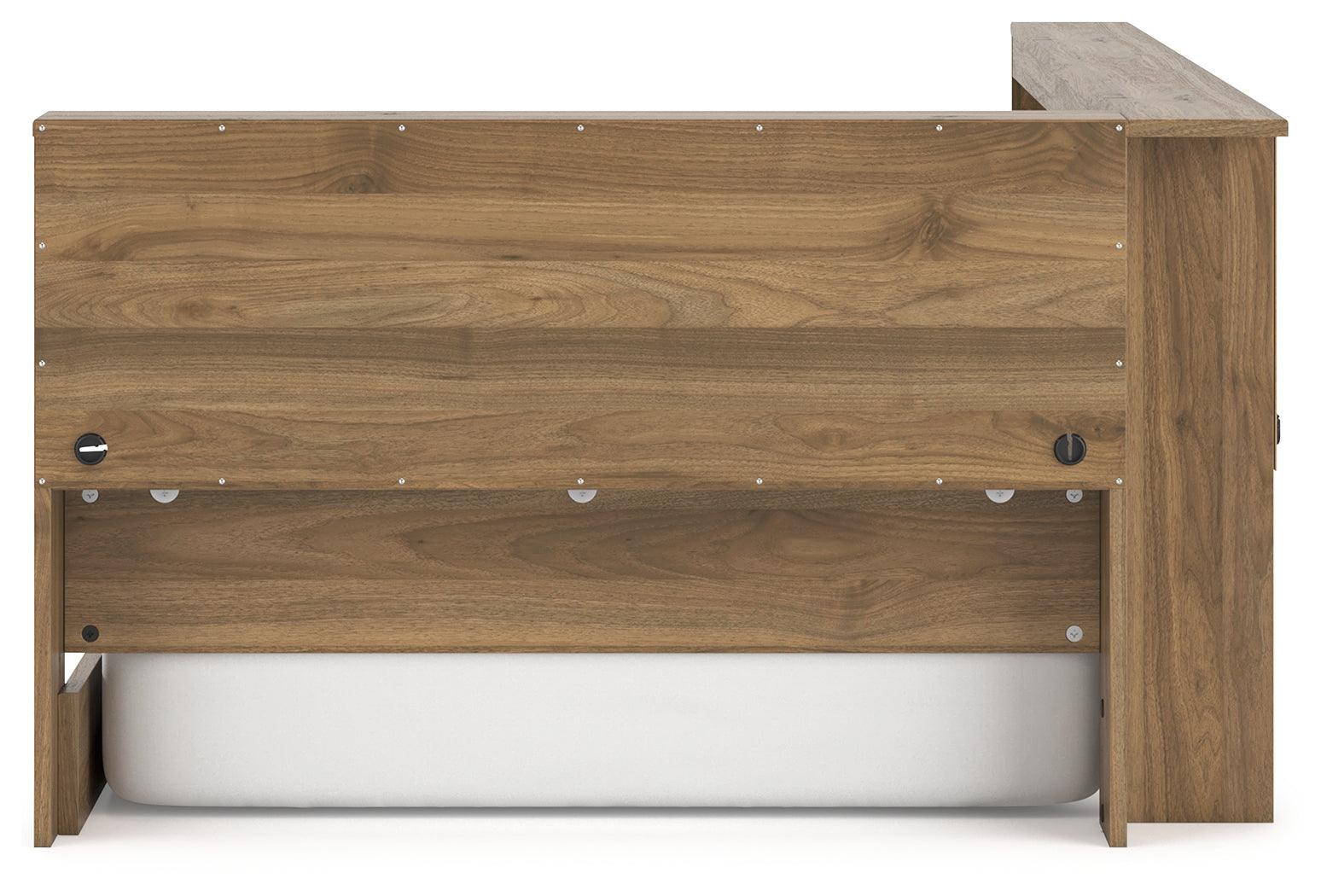 Deanlow Honey Twin Bookcase Storage Bed - Ella Furniture
