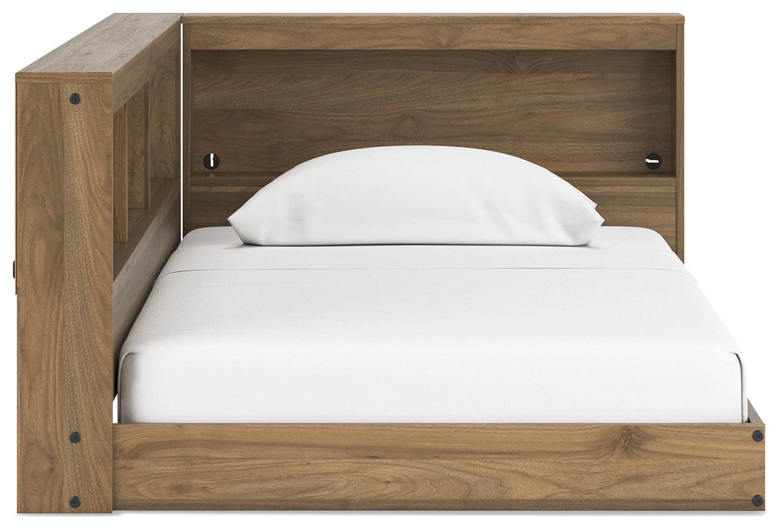 Deanlow Honey Twin Bookcase Storage Bed - Ella Furniture