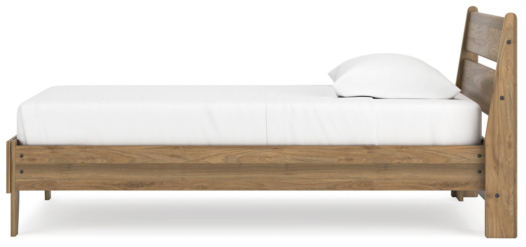 Deanlow Honey Twin Platform Panel Bed - Ella Furniture