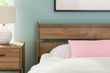 Deanlow Honey Twin Platform Panel Bed - Ella Furniture