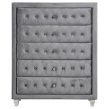 Deanna Grey Tufted Upholstered Bedroom Set - Ella Furniture