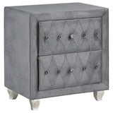 Deanna Grey Tufted Upholstered Bedroom Set - Ella Furniture