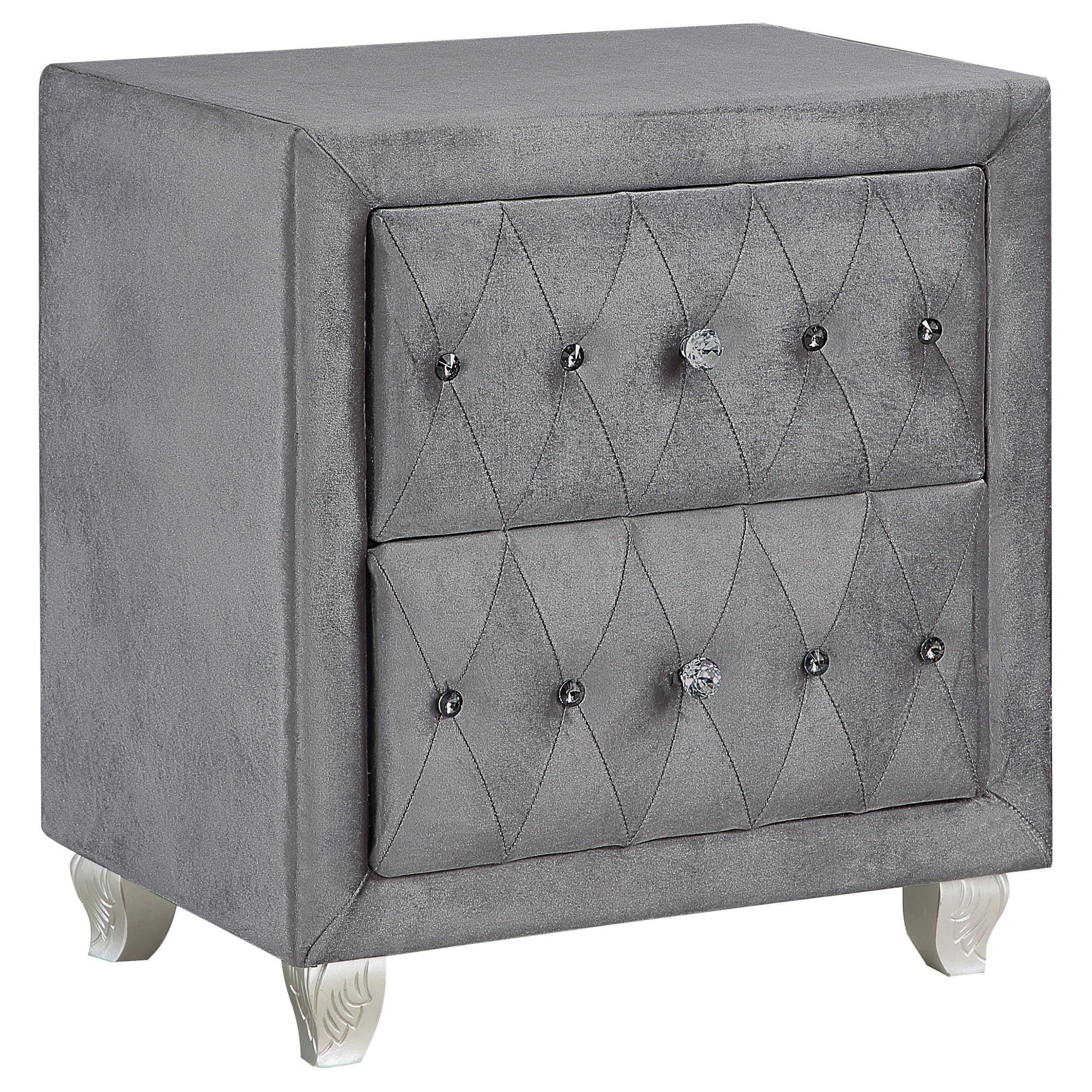 Deanna Grey Tufted Upholstered Bedroom Set - Ella Furniture