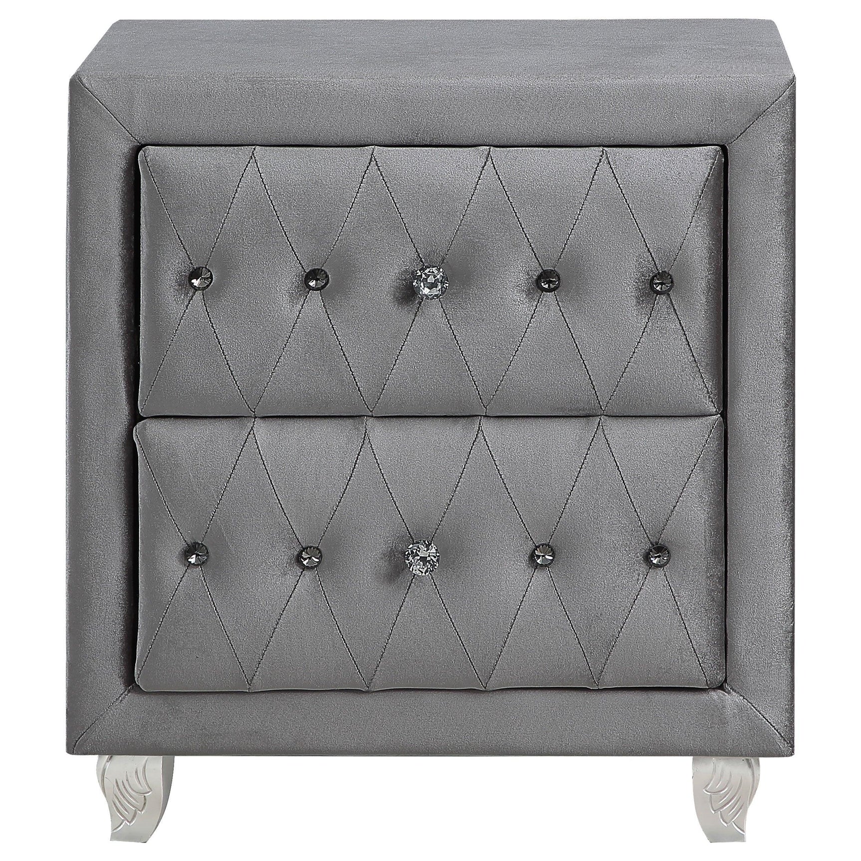 Deanna Grey Tufted Upholstered Bedroom Set - Ella Furniture