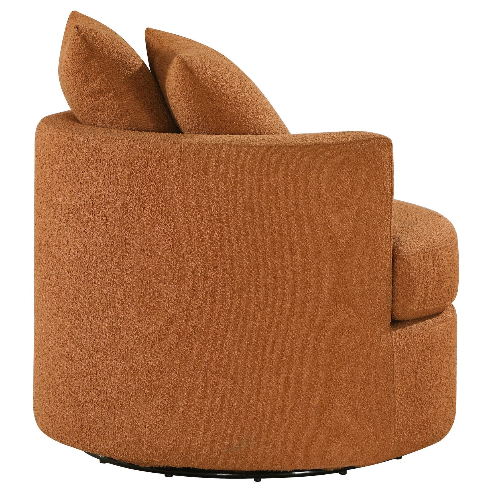 Debbie Upholstered Swivel Accent Chair Burnt Orange 902275 - Ella Furniture