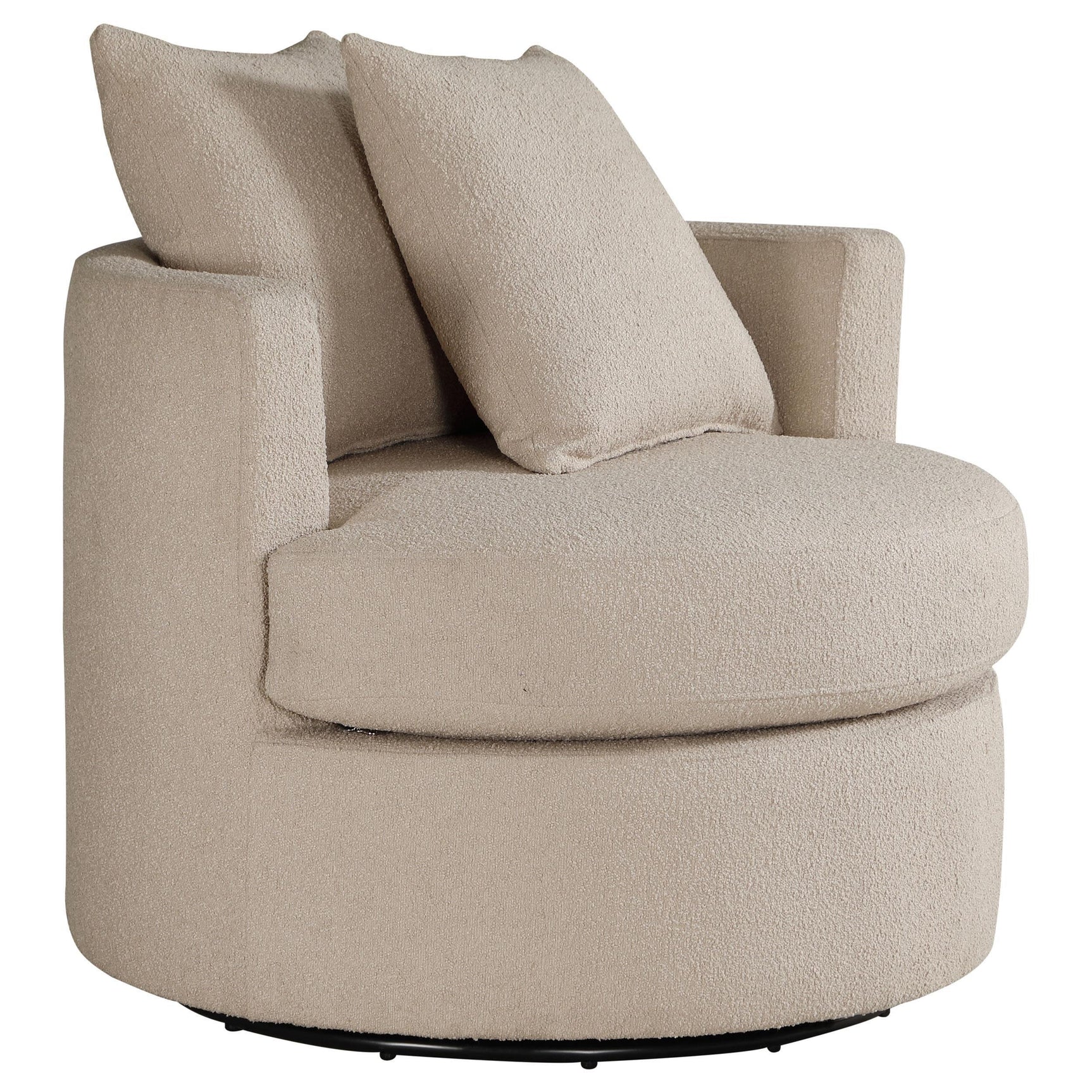 Debbie Upholstered Swivel Accent Chair Camel 902274 - Ella Furniture