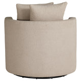 Debbie Upholstered Swivel Accent Chair Camel 902274 - Ella Furniture