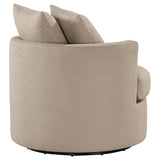 Debbie Upholstered Swivel Accent Chair Camel 902274 - Ella Furniture