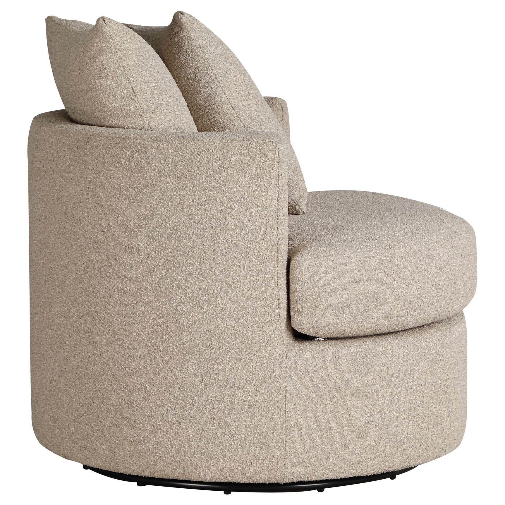 Debbie Upholstered Swivel Accent Chair Camel 902274 - Ella Furniture