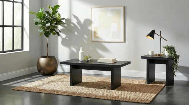 Decker 2-piece Coffee and End Table Set Black from Ella Furniture
