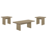 Decker 3-piece Coffee and End Table Set Natural Oak view 2