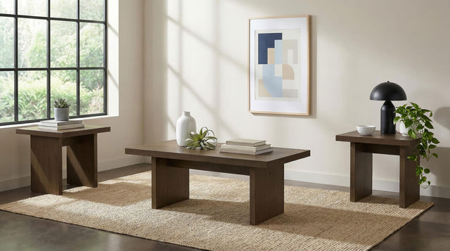 Decker 3-piece Coffee and End Table Set Walnut from Ella Furniture
