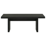 Decker 47-Inch Rectangular Cocktail Coffee Table Black view 3