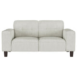 Deerhurst Upholstered Track Arm Tufted Loveseat Beige 509648 - Ella Furniture
