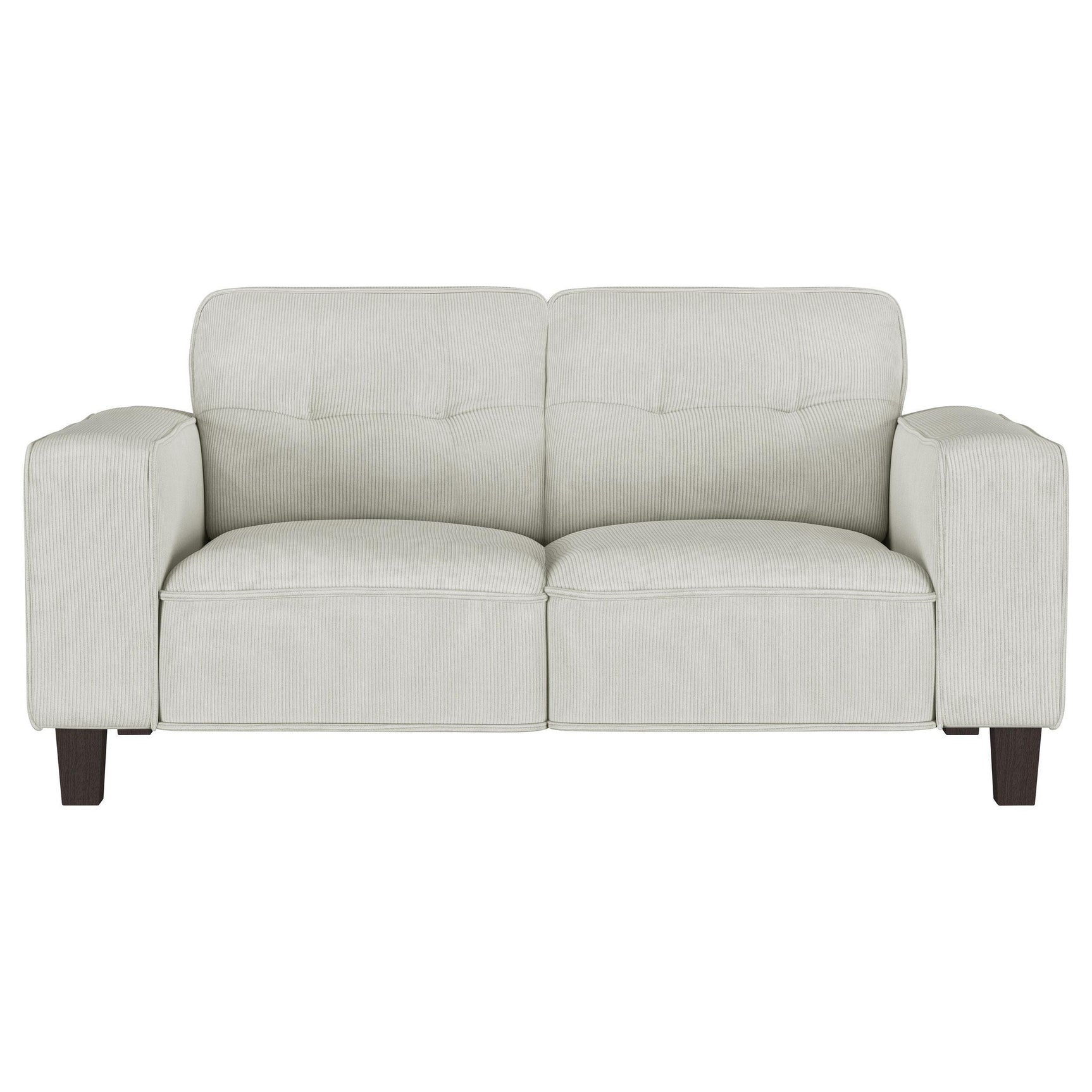 Deerhurst Upholstered Track Arm Tufted Loveseat Beige 509648 - Ella Furniture