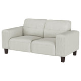 Deerhurst Upholstered Track Arm Tufted Loveseat Beige 509648 - Ella Furniture