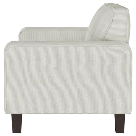 Deerhurst Upholstered Track Arm Tufted Loveseat Beige 509648 - Ella Furniture