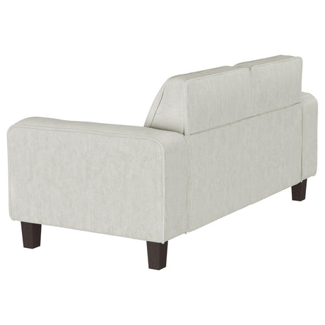 Deerhurst Upholstered Track Arm Tufted Loveseat Beige 509648 - Ella Furniture