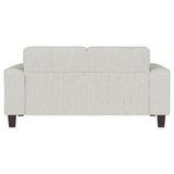 Deerhurst Upholstered Track Arm Tufted Loveseat Beige 509648 - Ella Furniture