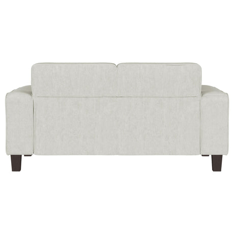Deerhurst Upholstered Track Arm Tufted Loveseat Beige 509648 - Ella Furniture