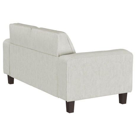 Deerhurst Upholstered Track Arm Tufted Loveseat Beige 509648 - Ella Furniture