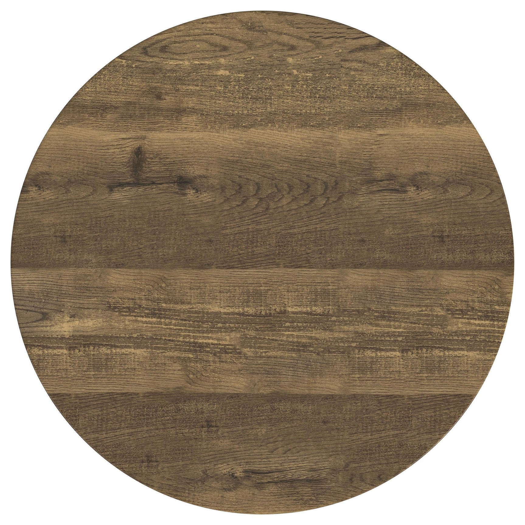 Delfin Round Glass Top Side End Table Black and Brown 721617 - Ella Furniture