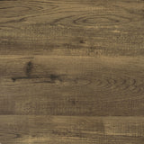 Delfin Round Glass Top Side End Table Black and Brown 721617 - Ella Furniture