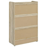 Denia 3-Tier Shoe Storage Cabinet Antique Pine And Grey 950404 - Ella Furniture