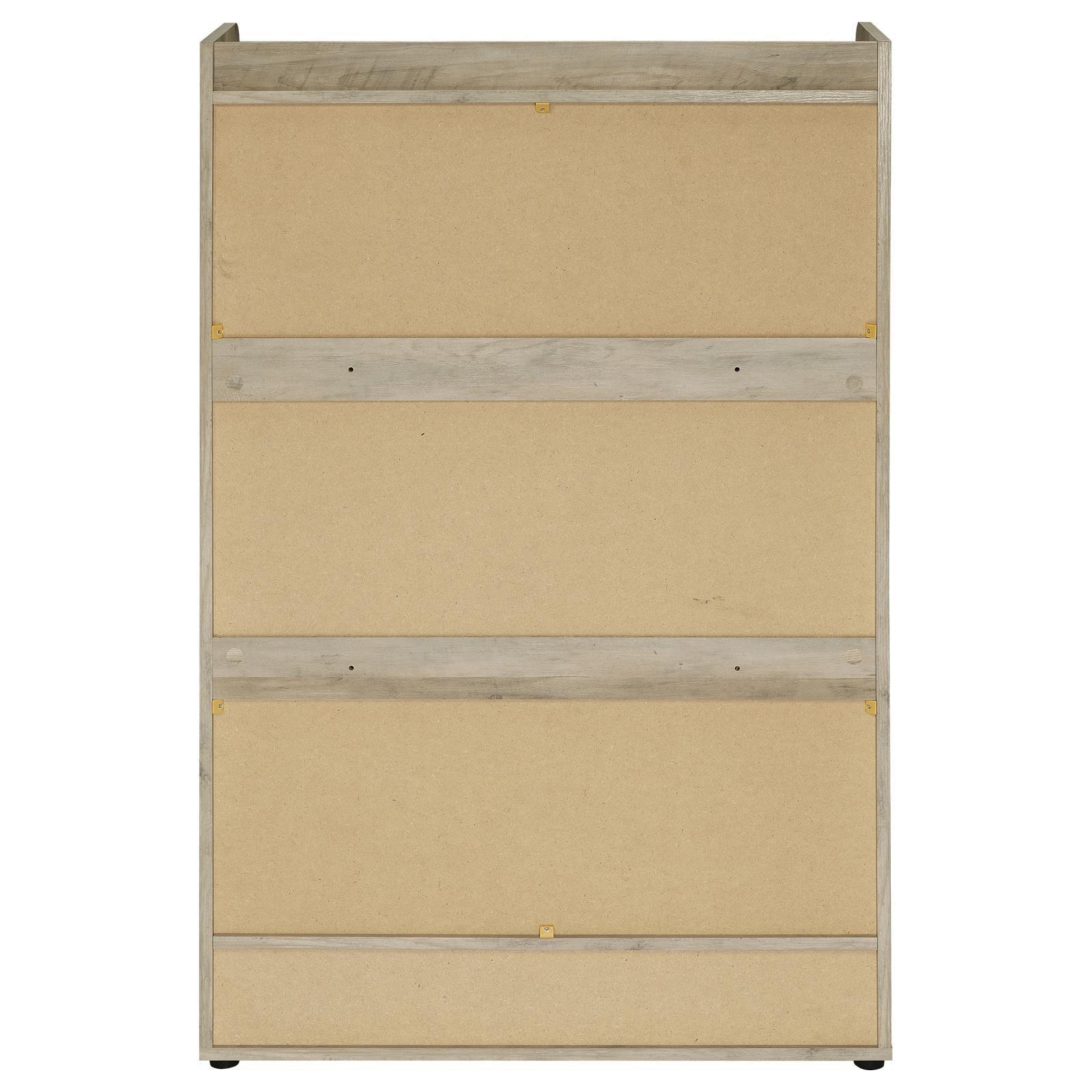 Denia 3-Tier Shoe Storage Cabinet Antique Pine And Grey 950404 - Ella Furniture