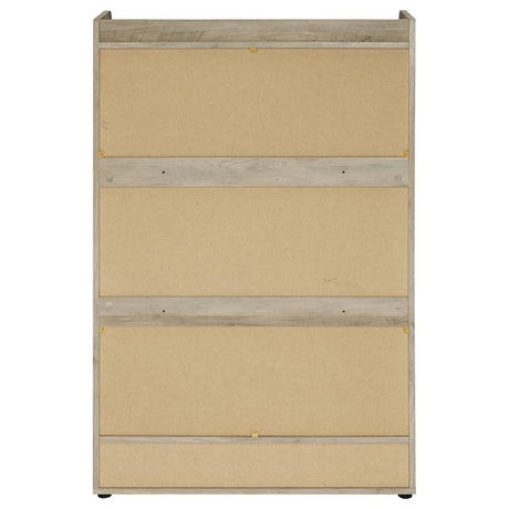 Denia 3-Tier Shoe Storage Cabinet Antique Pine And Grey 950404 - Ella Furniture