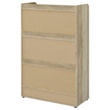 Denia 3-Tier Shoe Storage Cabinet Antique Pine And White 950403 - Ella Furniture